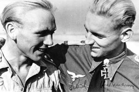 Erich Hartmann, and his crew chief Heinz Mertens, they became close friends.