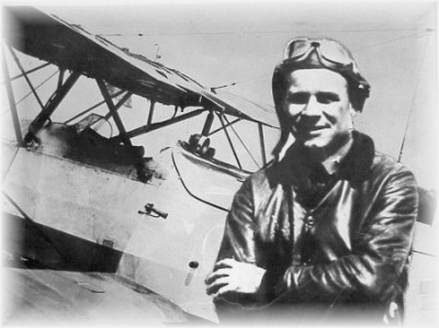 Flying a Curtiss P-1B Hawk biplane